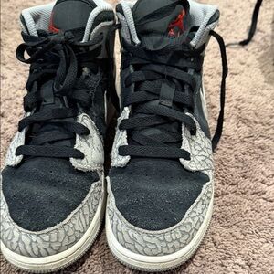 Air Jordan Black and Gray Sneakers